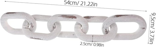 Rustic Wooden Chain Link Decor Unique Minimalist Table Accent for Home and Office Decoration
