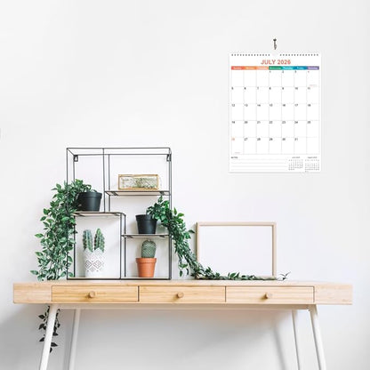 2026 Calendar - Wall Calendar 2026-2027 from January 2026 - June 2027, 18 Months Calendar with Twin-Wire Binding & Hanging Hook, 8.5" x 11", Vertical Calendar, Colorful
