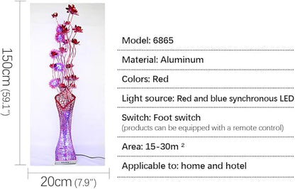 Nordic Modern Flower Floor Lamp Fashion Art Living Room Sofa Bedroom Wedding LED Originality Decorative Standing Light (Style 12)