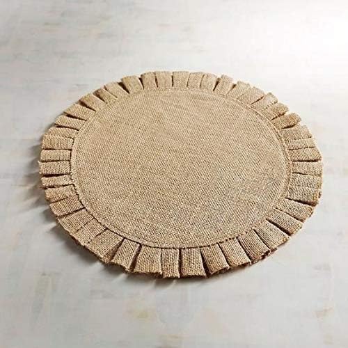 Handmade Round Table Placemats - Vintage Mats for Parties, Dining Table, Coasters - Decorative Placemats - 100% Jute Natural Fibers - Pack of 4-14’’ Diameter - Natural Jute – The Home Talk Store
