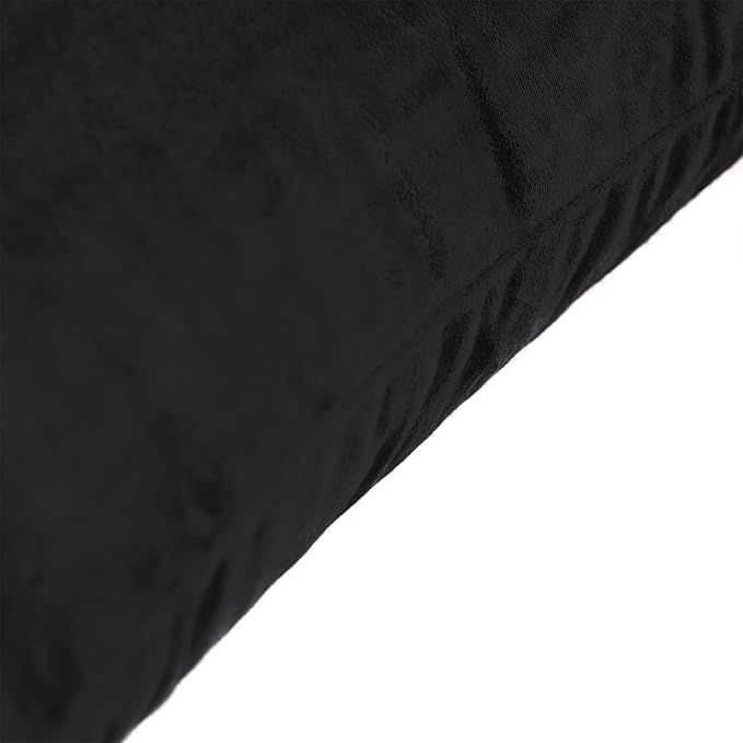 FY FIBER HOUSE Pack of 2 Velvet Throw Pillow Covers Decorative Pillowcase Soft Solid Cushion Cover, 16 x 16 Inch, Black