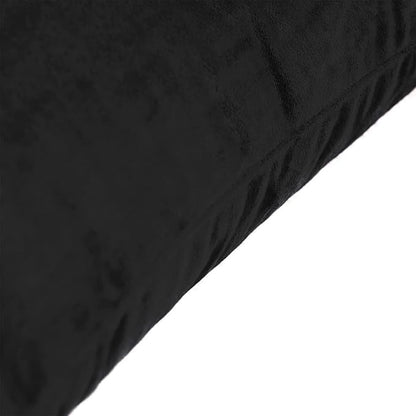 FY FIBER HOUSE Pack of 2 Velvet Throw Pillow Covers Decorative Pillowcase Soft Solid Cushion Cover, 16 x 16 Inch, Black