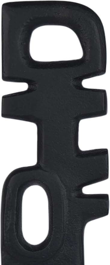 Cruiser’s Caché Abstract Geometric Sculpture, Artisan-Made Cast Aluminum with Black Anthracite Finish, Natural Marble Base, 14"