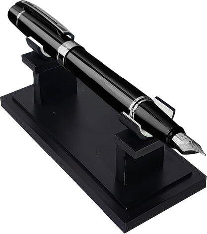 Fountain Pen Holder for Desk | Vintage Acrylic & Metal Organizer Stand | Pencil Holder for Table and Office Pen Holder for Desk Display