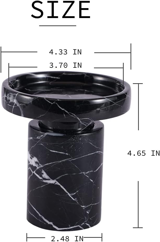 Candle Holder Real Luxurious Natural Marble Candlestick Holder for Wedding Dinning Party, Candle Stand for Scented Candle, Candlestick, Taper Candle Pillar Candle, Tealight Candles (B Style)
