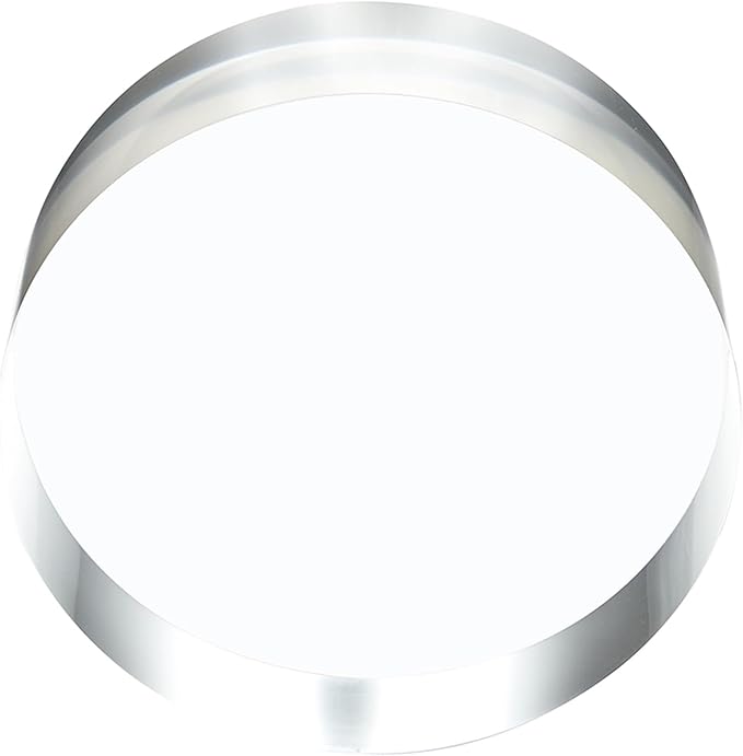 CiaoHER 2in Thickness 6in Diameter Acrylic Disc Display Block Clear Polished Round Pedestal Stand Riser 6" x 2", 1 Pack