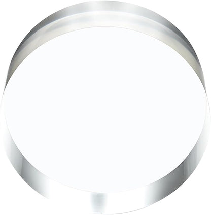 CiaoHER 2in Thickness 6in Diameter Acrylic Disc Display Block Clear Polished Round Pedestal Stand Riser 6" x 2", 1 Pack