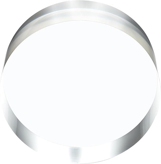 CiaoHER 2in Thickness 6in Diameter Acrylic Disc Display Block Clear Polished Round Pedestal Stand Riser 6" x 2", 1 Pack