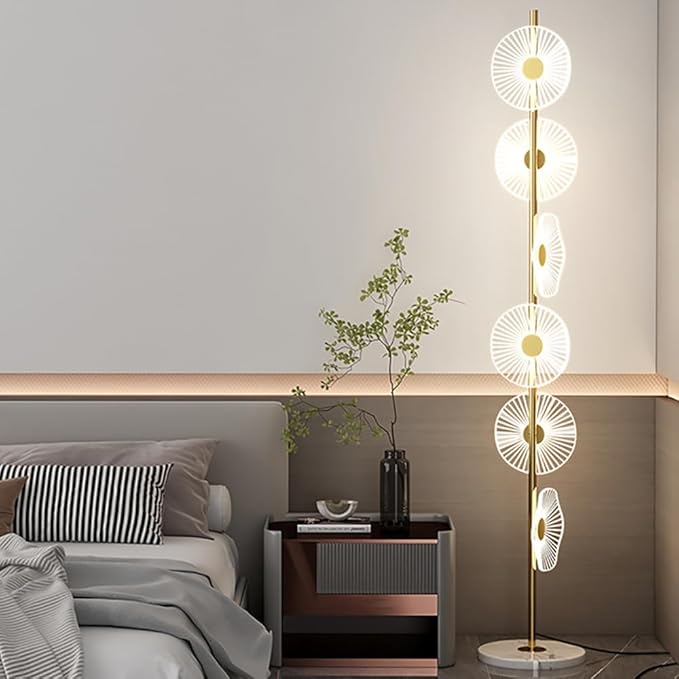 Nordic Modern Floor Lamp Fashion Luxury Family Iiving Room Bedroom Study Villa Hotel LED Creativity Decorative Standing Light (Style 36)