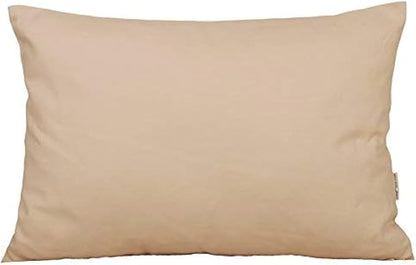 TangDepot Handmade Decorative Solid 100% Cotton Canvas Throw Pillow Covers/Pillow Shams, (12"x20", Cream)