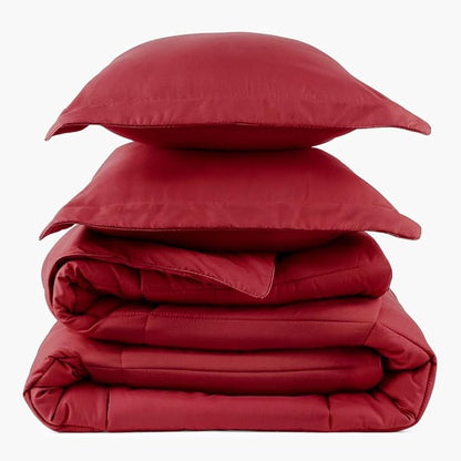 PeachSkinSheets Night Sweats: The Original 1500TC Soft Super Twin/XL Twin Oversized Comforter Set Deep Crimson Red