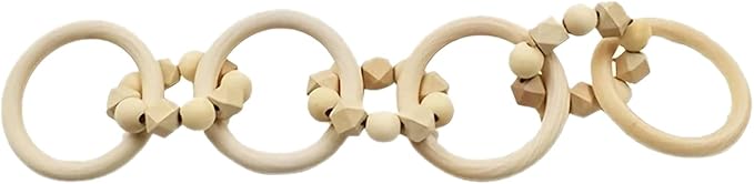 Wood Chain Link Decor: Wood Chain Home Decor - Decorative Wooden Link Accent for Living Room - Minimalist Farmhouse Ornament