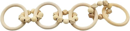 Wood Chain Link Decor: Wood Chain Home Decor - Decorative Wooden Link Accent for Living Room - Minimalist Farmhouse Ornament