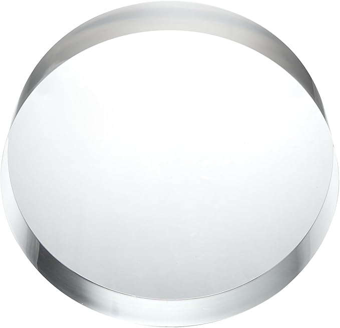 CiaoHER 2in Thickness 11in Diameter Acrylic Disc Display Block Clear Polished Round Pedestal Stand Riser 11" x 2", 1 Pack