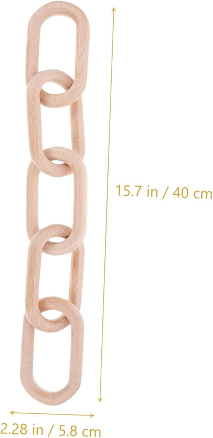 Wood Chain Link Decor Minimalist Wood Art Sculpture for Living Room Versatile Home Decoration Rustic Aesthetic for Festive Occasions and