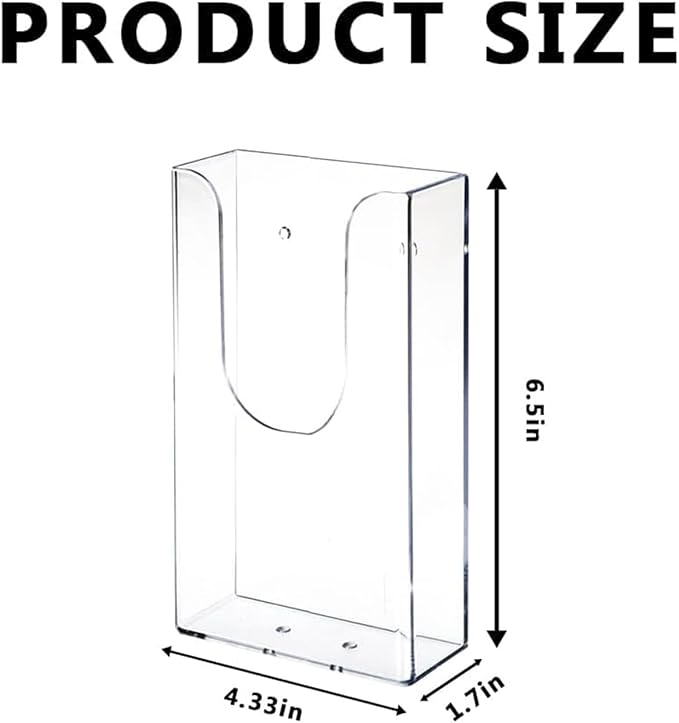 6 Packs Acrylic Brochure Holders 4x6 inches Wall Mount Pamphlet Holder Brochure Holder, Slide-in Interlocking Flyer Holder, for Magazine, Pamphlet, Booklets, Menu, Journals.