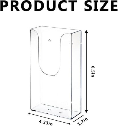 6 Packs Acrylic Brochure Holders 4x6 inches Wall Mount Pamphlet Holder Brochure Holder, Slide-in Interlocking Flyer Holder, for Magazine, Pamphlet, Booklets, Menu, Journals.