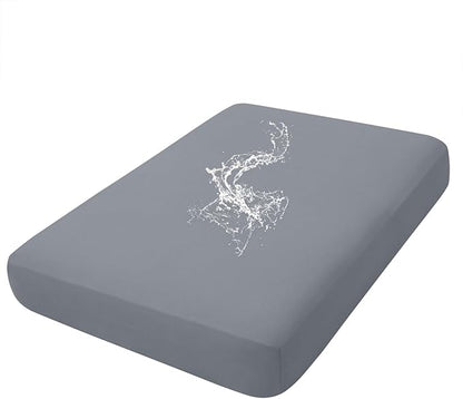 hyha Waterproof Couch Cushion Covers, Stretch Sofa Couch Seat Slipcover for Dog Washable, Non-Slip Waterproof Outdoor Cushion Covers for Patio Furniture Replacement (1 Piece for Medium, Dark Grey)