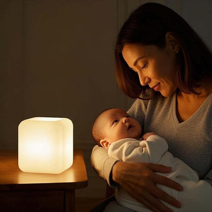 6 inch Rechargeable LED Cube Light, 16 Colors Changing Tesseract Light Cubes w/Remote, Dimmable Cosmic LED Cube Mood Lamp, Waterproof Bedside Lamp Night Lights for Kids Nursery Home Party