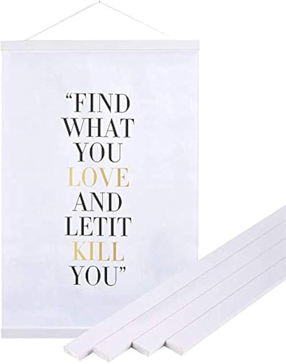 30x20 30x40 30x30 Poster Frame, Magnetic Light Wood Wooden Frame Hanger for Photo Picutre Canvas Artwork Art Print Wall Hanging (1 Pack, 30", White)