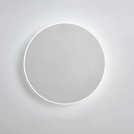 Modern Minimalist Wall Light White Round Disc Wall Sconce Metal Circular Stairwell Lighting LED Sconce for Living Room Bedroom 6000K White Light
