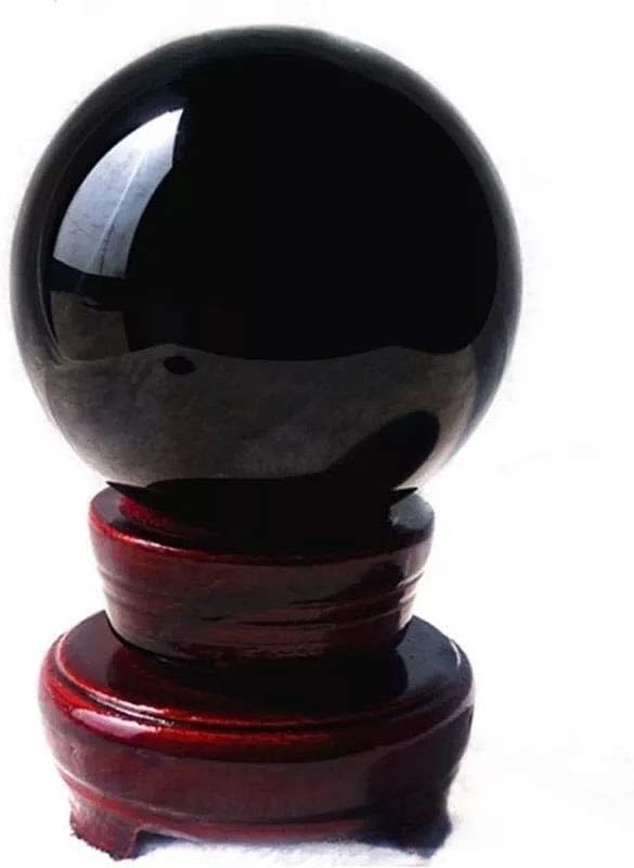 Natural Obsidian Stone Healing Crystal Gemstone Sphere Ball for Reiki Balancing Meditation Energy Home and Office Decoration 40mm 100grams (4cm, Obisdian)