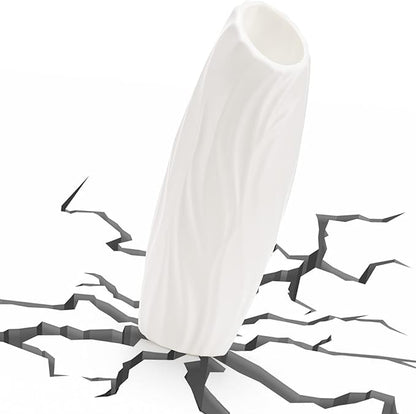 SOUJOY 10 Pack Plastic Composite Flower Vase, Unbreakable Floral Vase Home Decor Centerpieces, White Tall Conic Bud Vase for Wedding Decor, Living Room, Arranging Bouquets