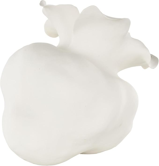 Deco 79 Ceramic Floral Decorative Vase Abstract Floral Inspired Centerpiece Vase, Flower Vase for Home Decoration 8" x 10" x 9", Cream