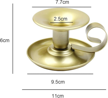 Candleholder with Handle, Small Simple Taper Candle Holders Halloween Christmas Dining Candle Holders for Wedding Banquet