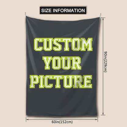 JINJUREN Custom Tapestry Upload Images Personalized Custom Tapestry Customized Backdrop Banner Print Any of Your Design Photo/Text/Logo, white, 60*90 inch Vertical