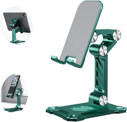 Phone Stand for Desk. Foldable Desktop Mobile Phone Stand with Angle Height Adjustable, Portable Office Cell Phone Holder, Cradle, Dock. Fits All 4.7-13in iPhone/Smartphone/iPad/Tablet.
