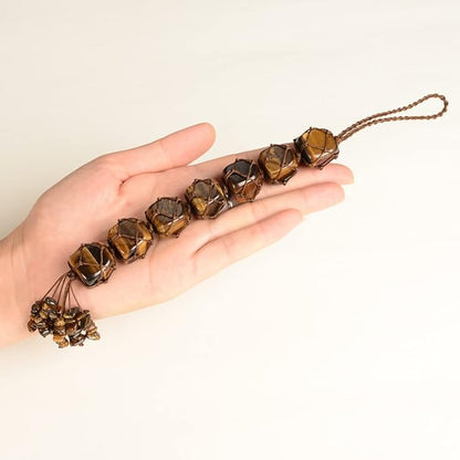 Hanging Ornaments Natural Tiger Eye Ornaments Home Decor Gemstones Reiki Feng Shui Ornament Window Wall Ornament
