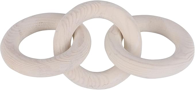 Ochine Pine Wood Chain Decor - Modern Farmhouse Boho Bead Garland for Living Room & Bedroom
