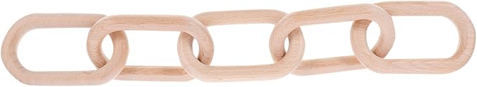 Wood Chain Link Decoration Minimalist Table Decor for Living Room Dining Table Rustic Design for Home Office and Special Occasions