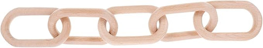 Wood Chain Link Decoration Minimalist Table Decor for Living Room Dining Table Rustic Design for Home Office and Special Occasions
