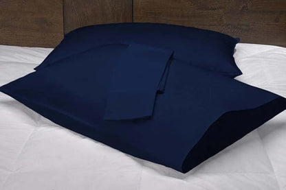 Upgrade Your Bedding Experience with The Made of 100% Cotton Pillow Cases 2 Pack King Pillowcases 20" x 36" Size fits King Pillows. Envelope Closure Navy Blue