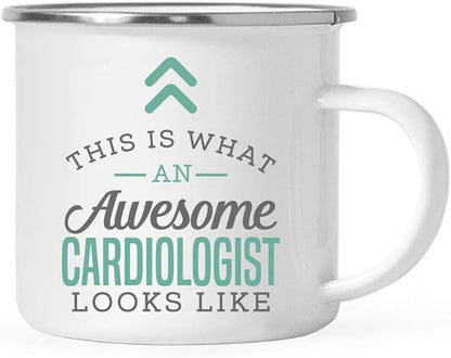 Andaz Press 11oz. Stainless Steel Campfire Coffee Mug Gift, This is What an Awesome Cardiologist Looks Like, 1-Pack, Birthday Gift Ideas Coworker Him Her, Includes Gift Box