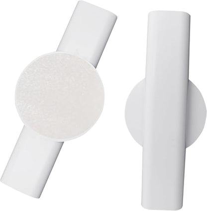 7" Wall-Mounted Flower Tube, Top/Bottom Open Vase, Wall Metal Flower Tube Decoration Holder for Flower Display, Home Office Living Room Bedroom Decoration with Adhesive Material, 2pcs(White)