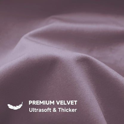 QUORGVES Jam Velvet Pillow Covers 12x20 Inch Set of 2, Soft Solid Decorative Lumbar Throw Pillow Covers, Decor Cushion Covers for Bed Sofa Couch Bedroom Living Room - Dusty Rose Mauve