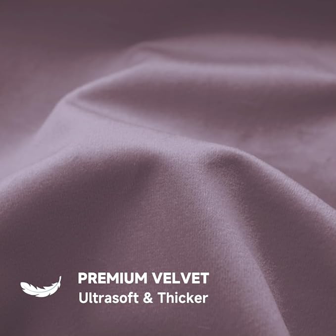 QUORGVES Jam Velvet Pillow Covers 18x18 Inch Set of 2, Soft Solid Decorative Square Throw Pillow Covers, Decor Cushion Covers for Bed Sofa Couch Bedroom Living Room - Dusty Rose Mauve