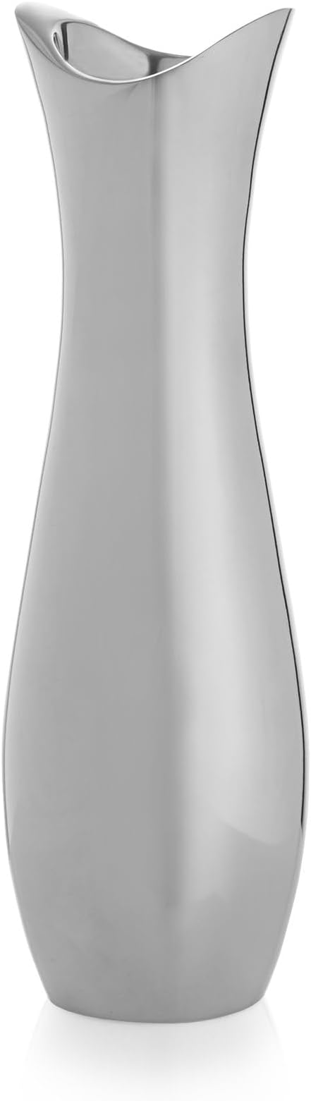 Nambé Stryker Vase – 9 Inch Sculptural Alloy Vase with Hourglass Curves, Modern & Elegant Feminine Silhouette for Flower Arrangements & Decorative Table Display – Stylish Home Accent Décor