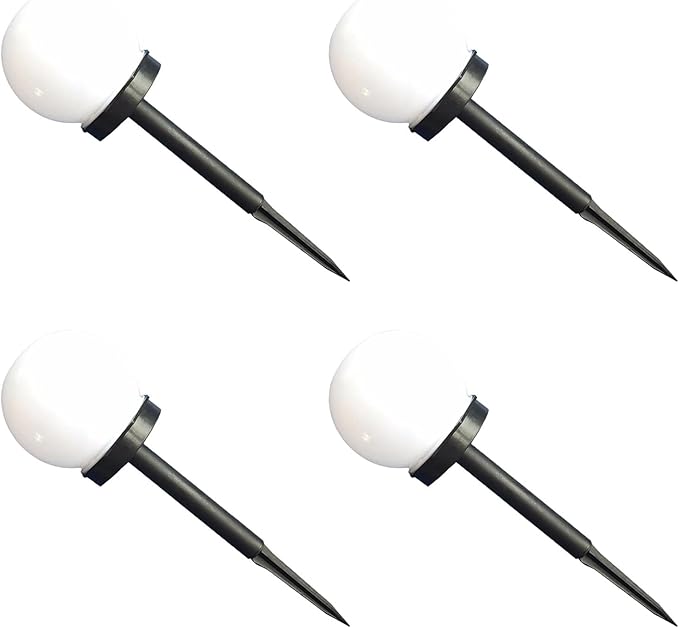 4Pcs Solar Lawn Lights Outdoor – Bubble Shaped Garden LED Pathway Sphere Lights with Warm Glow, Weatherproof Solar Powered Landscape Lighting for Yard and Patio