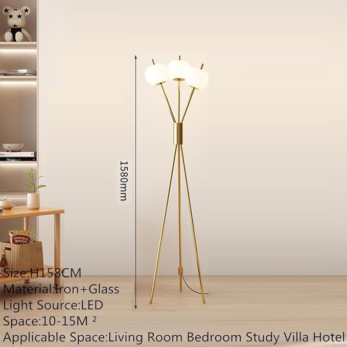 Nordic Modern Floor Lamp Fashion Luxury Family Iiving Room Bedroom Study Villa Hotel LED Creativity Decorative Standing Light (Style 92)
