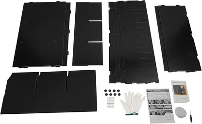 Literature Organizers, 48-Slots Classroom Mailbox Organizer with Adjustable Shelves, 110lbs Load Desktop File Sorter Mail Center, PVC Mail Sorter Paper Storage Cabinet for Classroom, Office(Black)