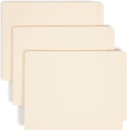 Smead Shelf-Master End Tab File Folders, 50 Count, Manila, Reinforced Straight-Cut Tabs, Letter Size (24210)