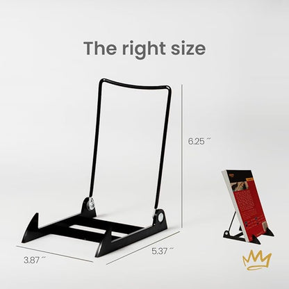 KINGDOM SOLUTIONS MADE IN USA 12-Pack Adjustable Acrylic Easels - Plate Stand - Sturdy Book Stand for Art, Pictures, Plates, Frames - Unique on the Market