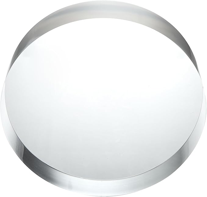 CiaoHER 2in Thickness 9in Diameter Acrylic Disc Display Block Clear Polished Round Pedestal Stand Riser 9" x 2", 1 Pack