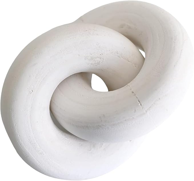 Elegant Wooden Knot Chain Accent - Versatile Home Decor for Living Room and Console
