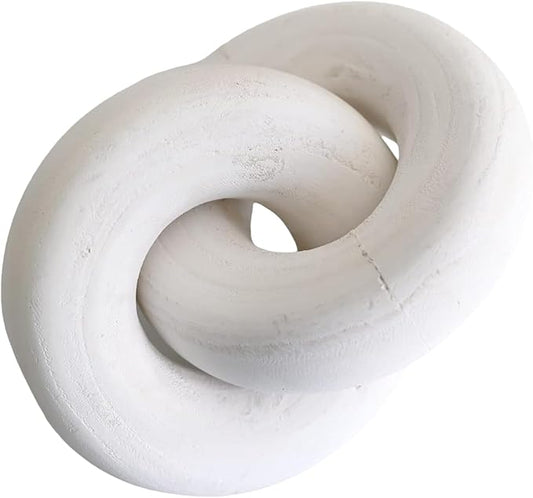 Elegant Wooden Knot Chain Accent - Versatile Home Decor for Living Room and Console