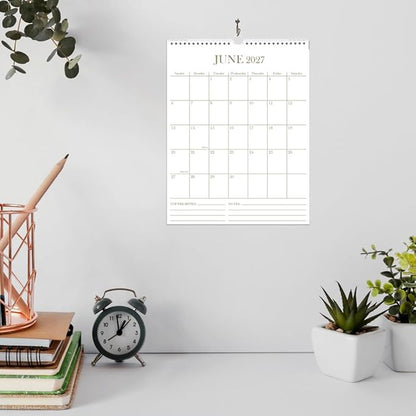 2026 Wall Calendar - 18 Months Calendar from January 2026 - June 2027, Calendar 2026 with Thick Paper, 8.5" x 11", Vertical Calendar, Golden